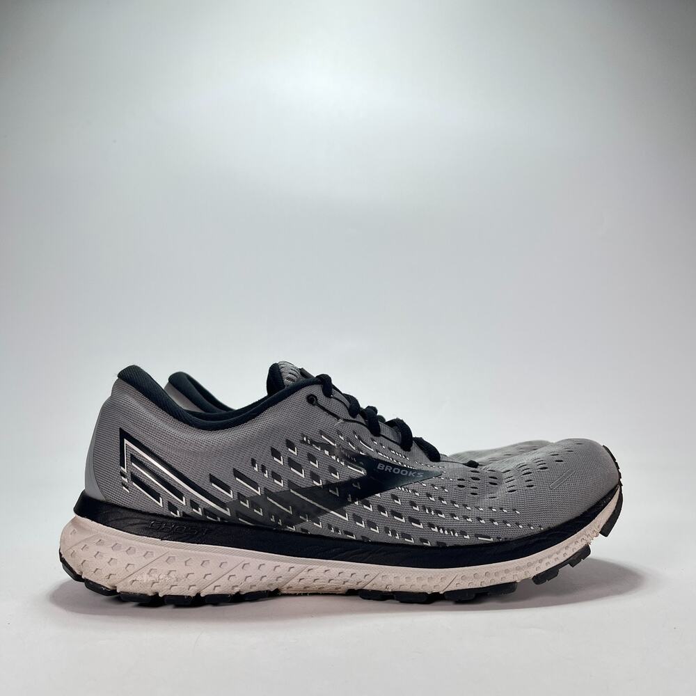Brooks Ghost 13 Primer Grey Black Road Running Shoes 1103481D040 Men's Size 10.5